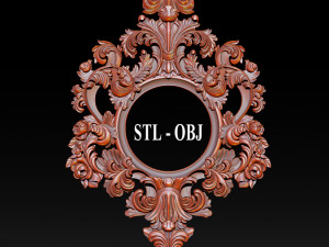 Classical carved frame Model Cetak 3D