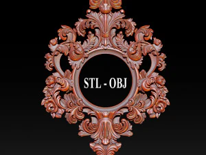 Classical carved frame 3D Print Model