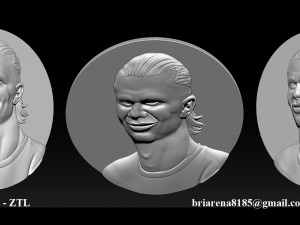 Erling Haaland bust for 3D printing Modello di stampa 3D