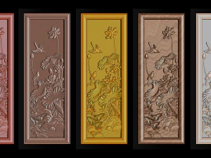 Lotus pattern relief design for CNC router 3D Print Model