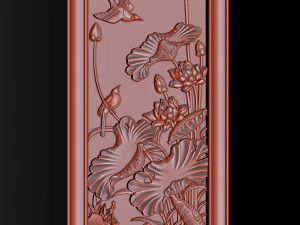 Lotus pattern relief design for CNC router 3D Print Model