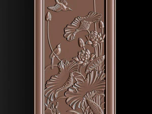 Lotus pattern relief design for CNC router 3D Print Model