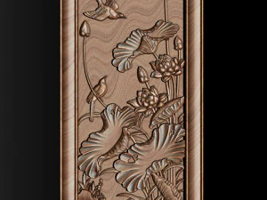 Lotus pattern relief design for CNC router 3D Print Model