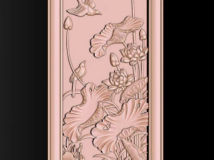 Lotus pattern relief design for CNC router 3D Print Model