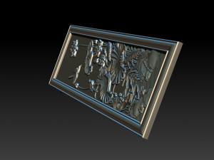 Lotus pattern relief design for CNC router Model Cetak 3D