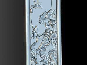 Lotus pattern relief design for CNC router Model Cetak 3D