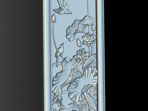 Lotus pattern relief design for CNC router 3D Print Model
