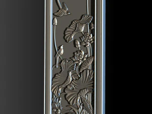 Lotus pattern relief design for CNC router 3D Print Model