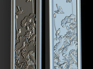 Lotus pattern relief design for CNC router 3D Print Model