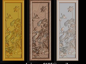 Lotus pattern relief design for CNC router Model Cetak 3D
