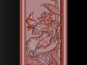 Lotus pattern relief design for CNC router 3D Print Model