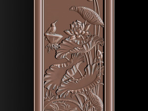 Lotus pattern relief design for CNC router 3D Print Model