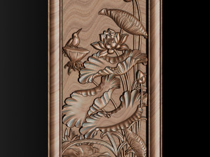 Lotus pattern relief design for CNC router 3D Print Model