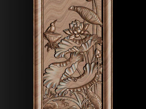 Lotus pattern relief design for CNC router 3D Print Model