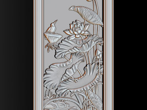 Lotus pattern relief design for CNC router 3D Print Model