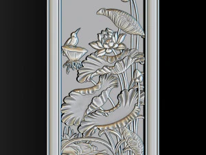 Lotus pattern relief design for CNC router 3D Print Model