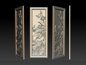 Lotus pattern relief design for CNC router 3D Print Model