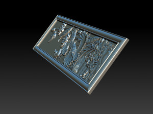 Lotus pattern relief design for CNC router 3D Print Model