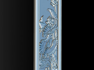 Lotus pattern relief design for CNC router 3D Print Model