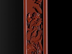 Lotus pattern relief design for CNC router 3D Print Model