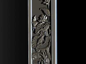 Lotus pattern relief design for CNC router 3D Print Model