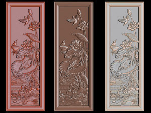 Lotus pattern relief design for CNC router 3D Print Model