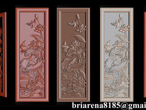 Lotus pattern relief design for CNC router 3D Print Model