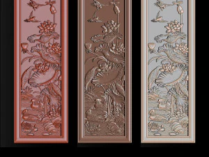 Conception en relief de motif Lotus pour routeur CNC Modèles 3D en vedette