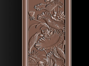 Lotus pattern relief design for CNC router 3D 打印模型