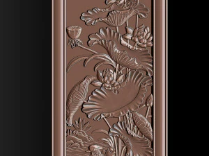 Lotus pattern relief design for CNC router 3D Print Model