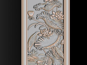 Lotus pattern relief design for CNC router 3D 打印模型