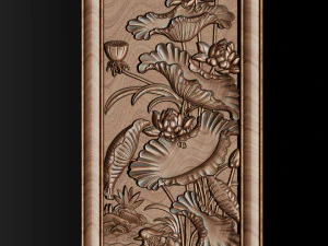 Lotus pattern relief design for CNC router 3D Print Model