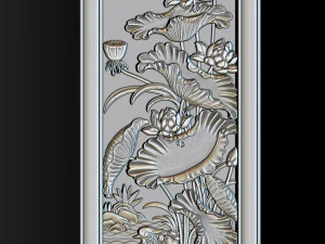 Lotus pattern relief design for CNC router 3D Print Model