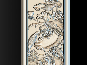 Lotus pattern relief design for CNC router 3D 打印模型