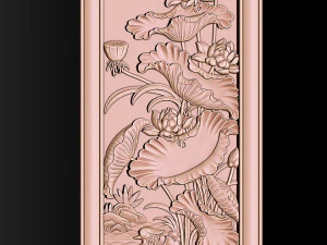 Lotus pattern relief design for CNC router 3D Print Model