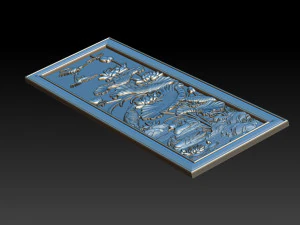 Lotus pattern relief design for CNC router 3D Print Model