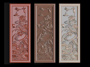 Lotus pattern relief design for CNC router 3D Print Model