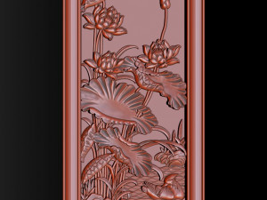 Lotus pattern relief design for CNC router 3D Print Model