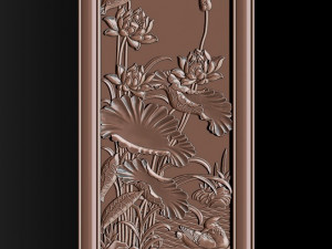 Lotus pattern relief design for CNC router 3D Print Model