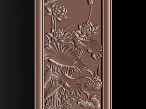 Lotus pattern relief design for CNC router 3D Print Model