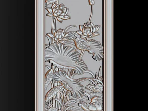 Lotus pattern relief design for CNC router 3D Print Model