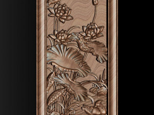 Lotus pattern relief design for CNC router 3D Print Model