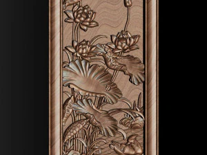 Lotus pattern relief design for CNC router 3D Print Model