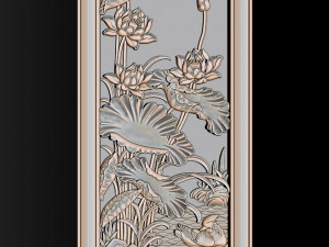 Lotus pattern relief design for CNC router 3D Print Model