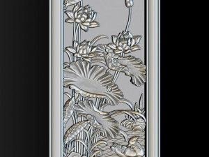 Lotus pattern relief design for CNC router 3D Print Model