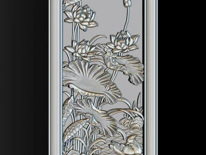 Lotus pattern relief design for CNC router 3D Print Model