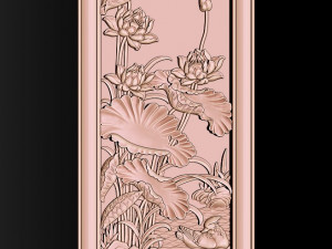 Lotus pattern relief design for CNC router 3D Print Model