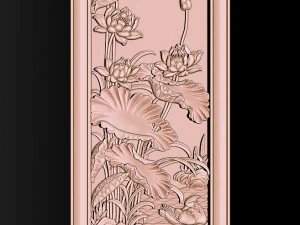 Lotus pattern relief design for CNC router 3D Print Model