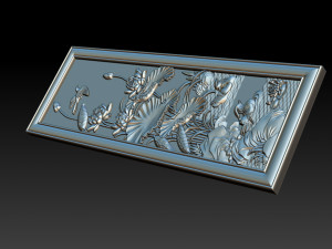 Lotus pattern relief design for CNC router 3D Print Model
