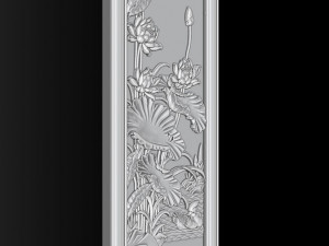 Lotus pattern relief design for CNC router 3D Print Model